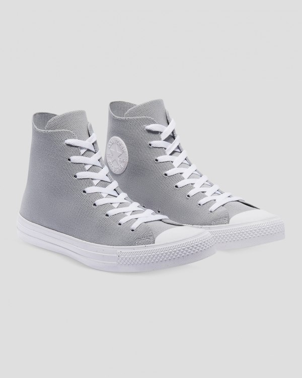 Converse Chuck Taylor All Star Renew Knit Grå Sko Danmark - Converse Høje Sneakers Dame - 81763PHJE